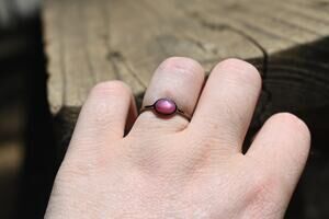 Ruby engagement ring size 7 in 925 sterling silver